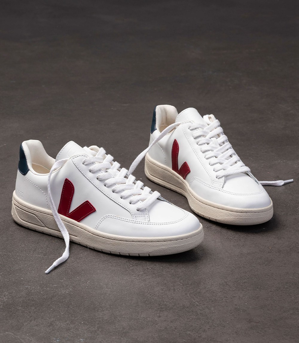 Tenis Veja Mujer - V-12 Cuero - Blancos - 196GPYFRL